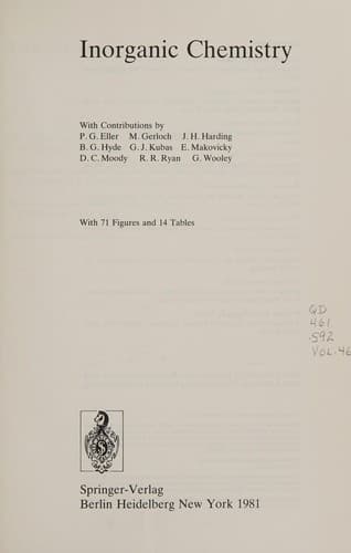 Tapa de Inorganic chemistry