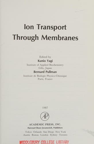 Tapa de Ion transport through membranes