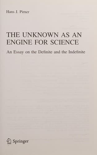 Tapa de Unknown As an Engine for Science