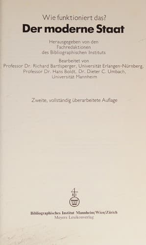 Tapa de Der moderne Staat