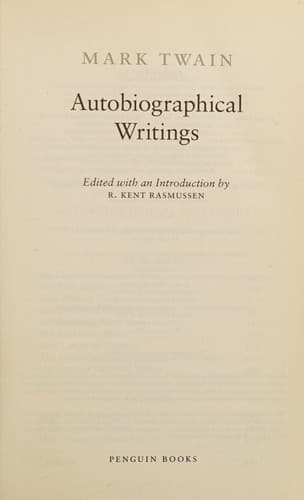 Tapa de Autobiographical writings