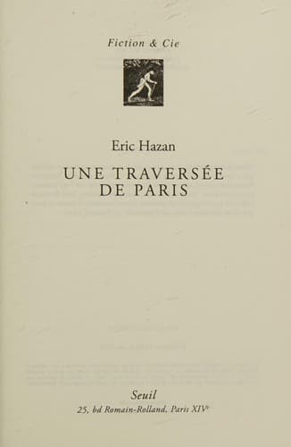 Tapa de Une traversée de Paris