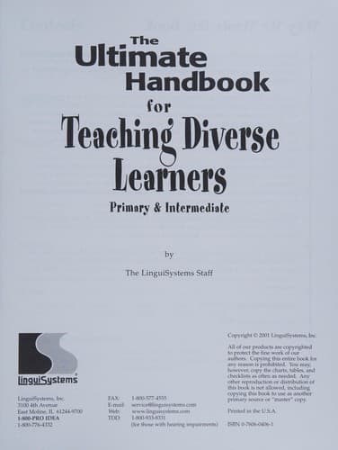 Tapa de The ultimate handbook for teaching diverse learners