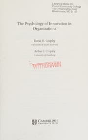 Tapa de Psychology of Innovation in Organizations