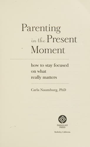 Tapa de Parenting in the present moment