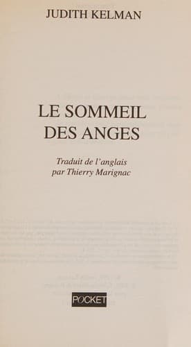Tapa de Le sommeil des anges