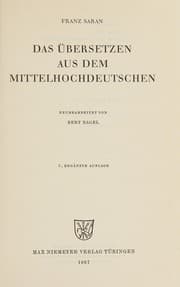 Tapa de Das Übersetzen aus dem Mittelhochdeutschen