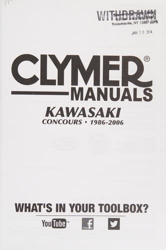 Tapa de Kawasaki concours, 1986-2006