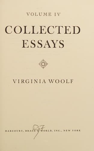 Tapa de Collected essays.