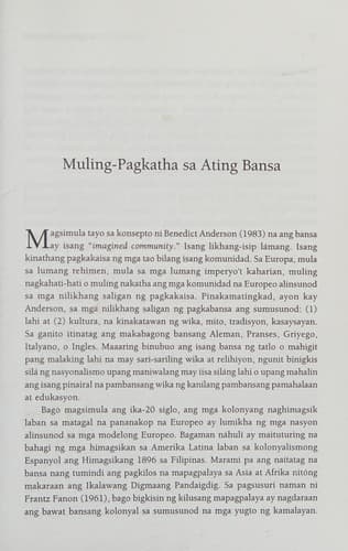 Tapa de Muling-pagkatha sa ating bansa