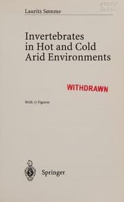 Tapa de Invertebrates in hot and cold arid environments
