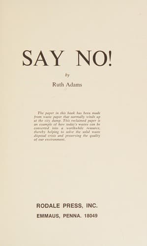 Tapa de Say no!