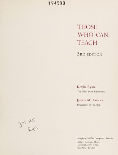 Tapa de Those who can, teach