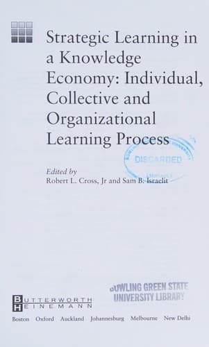 Tapa de Strategic Learning in a Knowledge Economy