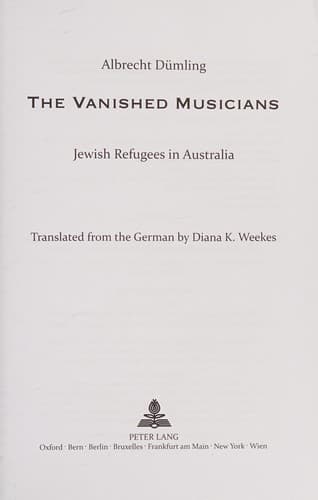 Tapa de The vanished musicians
