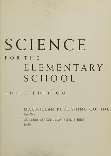 Tapa de Science for the elementary school.