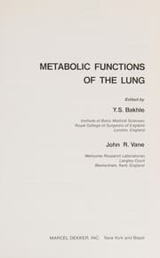 Tapa de Metabolic functions of the lung