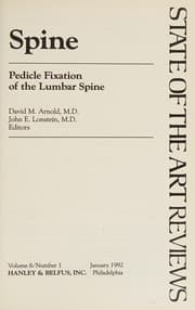 Tapa de Pedicle fixation of the lumbar spine