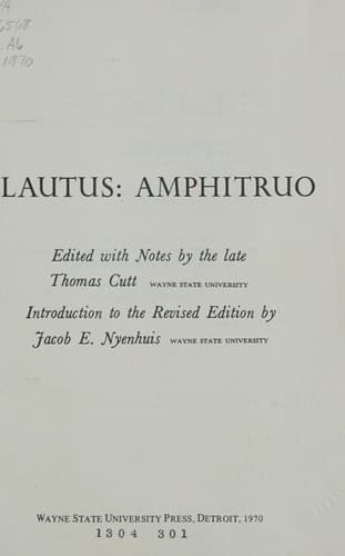 Tapa de Plautus