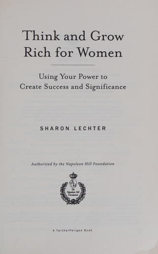 Tapa de Think and grow rich for women