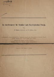 Tapa de Ein Interferometer fü̈r Chemiker nach Rayleighschem Prinzip