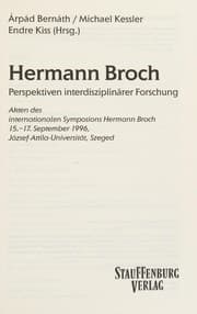 Tapa de Hermann Broch