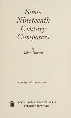 Tapa de Some nineteenth century composers