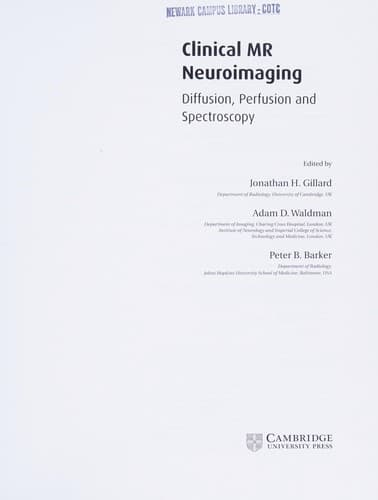 Tapa de Clinical MR neuroimaging