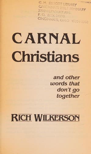 Tapa de Carnal Christians