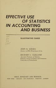 Tapa de Effective use of statistics in accounting and business
