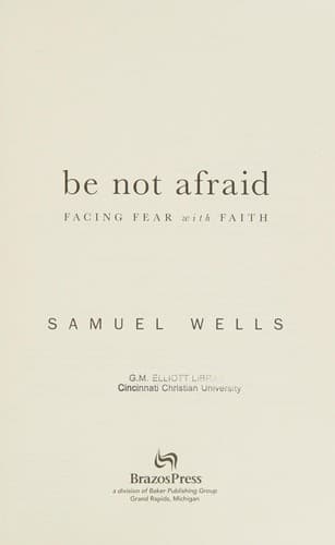Tapa de Be not afraid