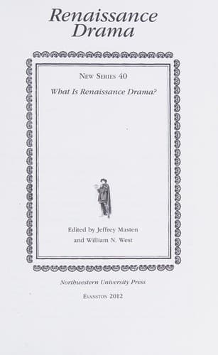 Tapa de What is Renaissance drama?