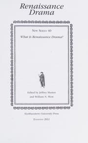 Tapa de What is Renaissance drama?