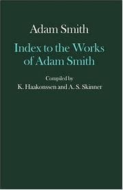 Tapa de Index to the works of Adam Smith