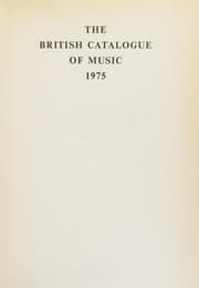 Tapa de The British catalogue of music, 1975