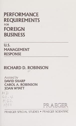 Tapa de Performance requirements for foreign business