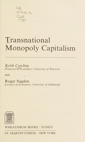 Tapa de Transnationalmonopoly capitalism