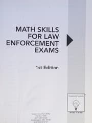 Tapa de Math for law enforcement exams
