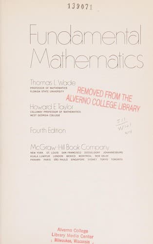 Tapa de Fundamental mathematics