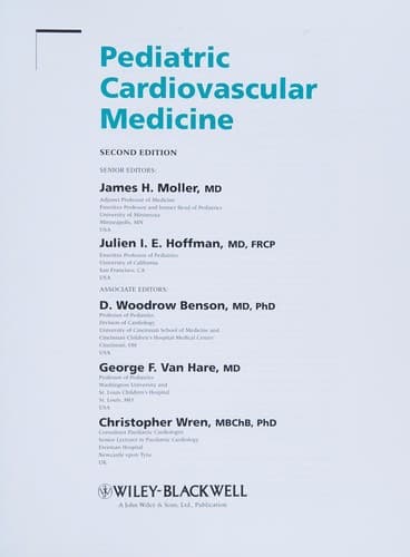 Tapa de Pediatric cardiovascular medicine