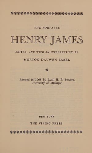 Tapa de The portable Henry James