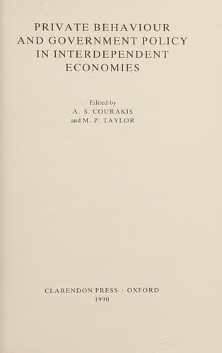 Tapa de Policy Issues for Interdependent Economics