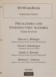 Tapa de MyWorkBook for Prealgebra and Introductory Algebra