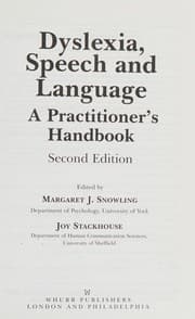 Tapa de Dyslexia, speech and language