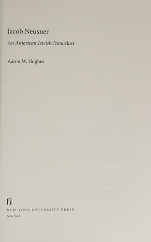 Tapa de Jacob Neusner