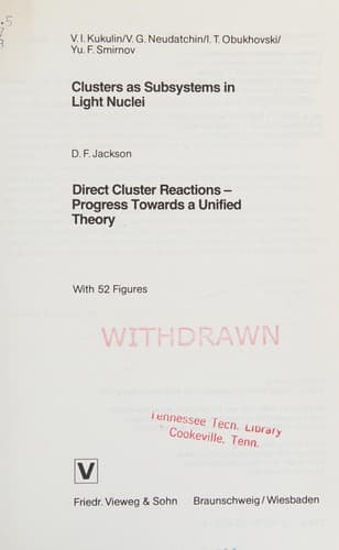 Tapa de Clusters as subsystems in light nuclei