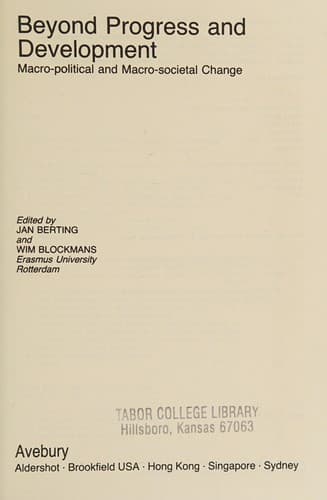 Tapa de Beyond progress and development