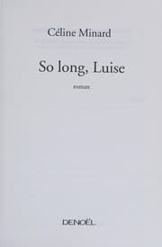 Tapa de So long, Luise