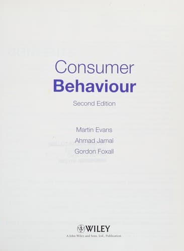 Tapa de Consumer behaviour