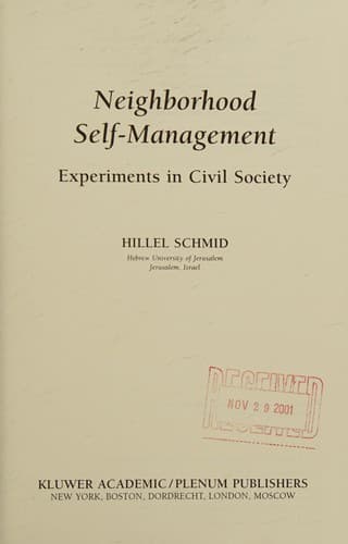 Tapa de Neighborhood self-management